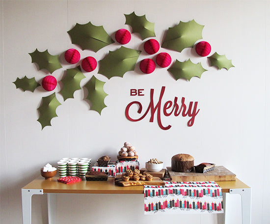 HOW TO: Holiday Holly Wall