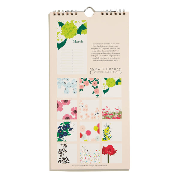 Occasions Calendar Snow & Graham