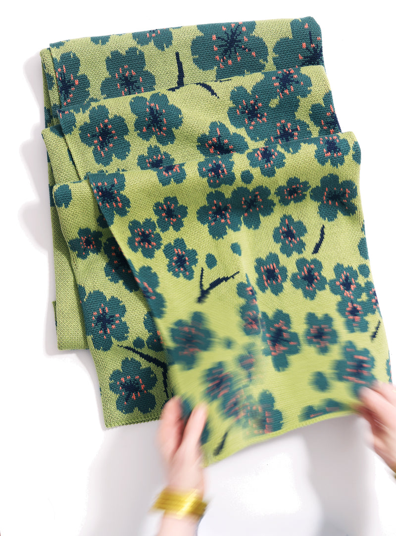 Jade Cherry Blossom Blanket