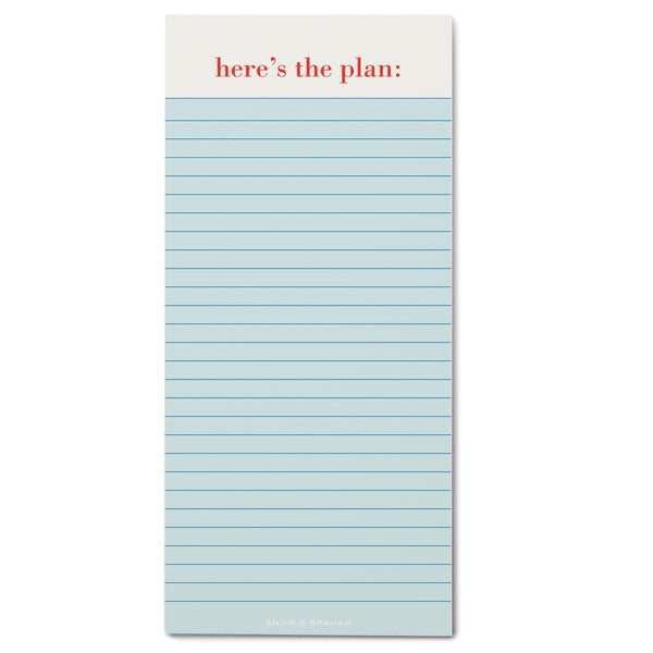 Here's The Plan listPAD