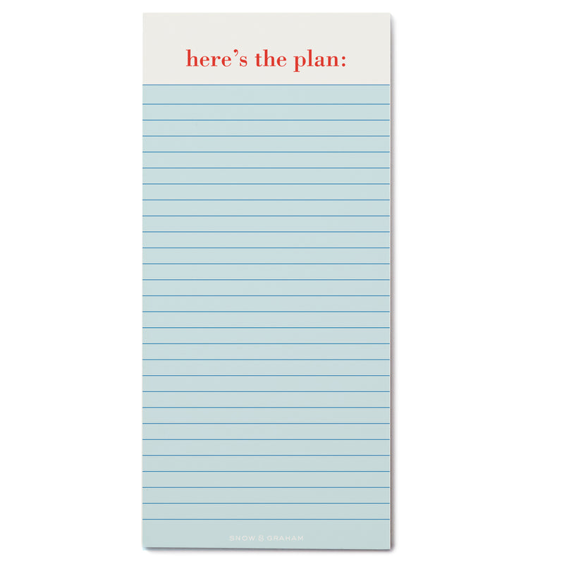 Here's The Plan listPAD