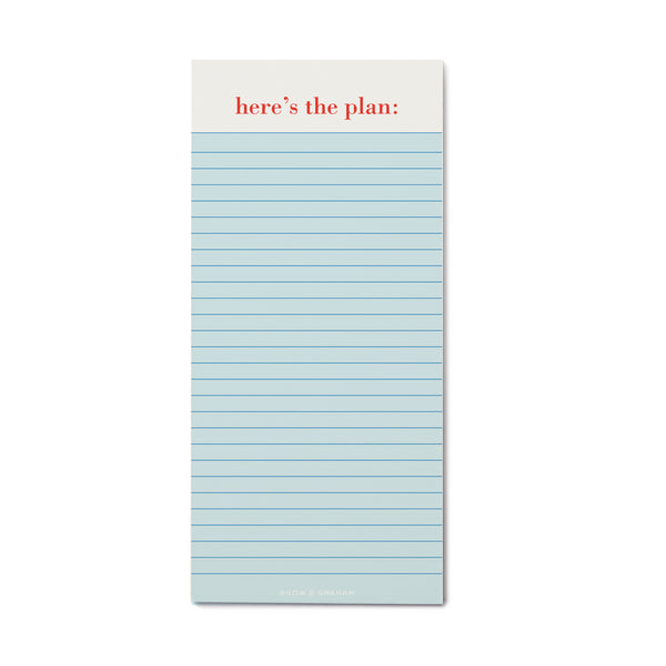 Here's The Plan listPAD