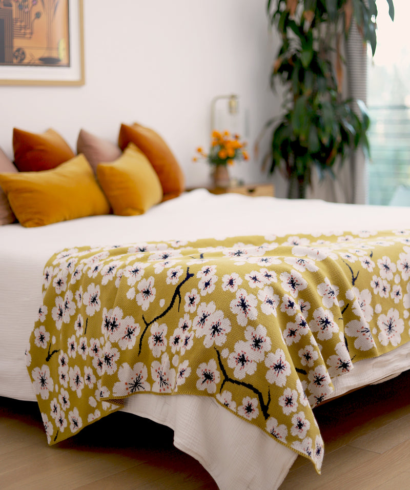 Brilliant Cherry Blossom Blanket