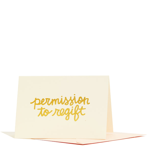 Permission to Regift Enclosure Card