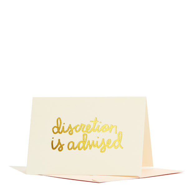 Discretion is Advised Enclosure Card