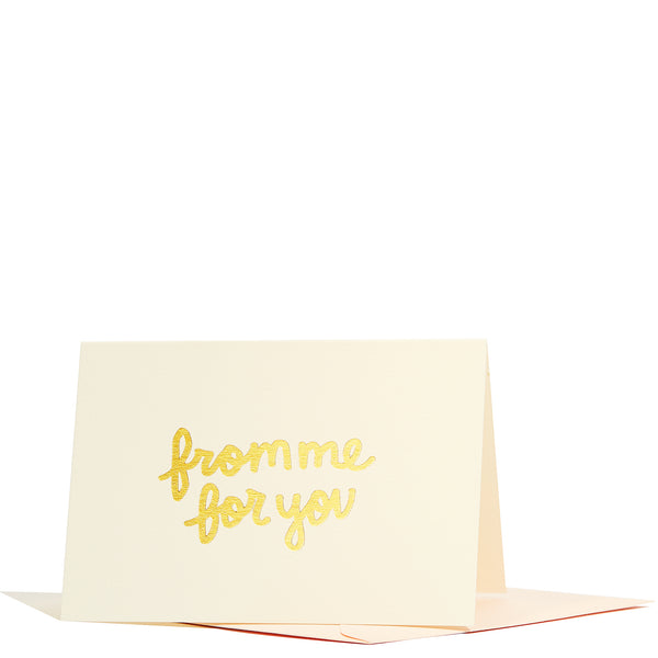 From Me For You Enclosure Card