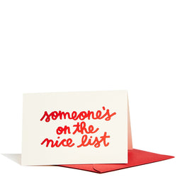 Someone's on the Nice List Enclosure Card