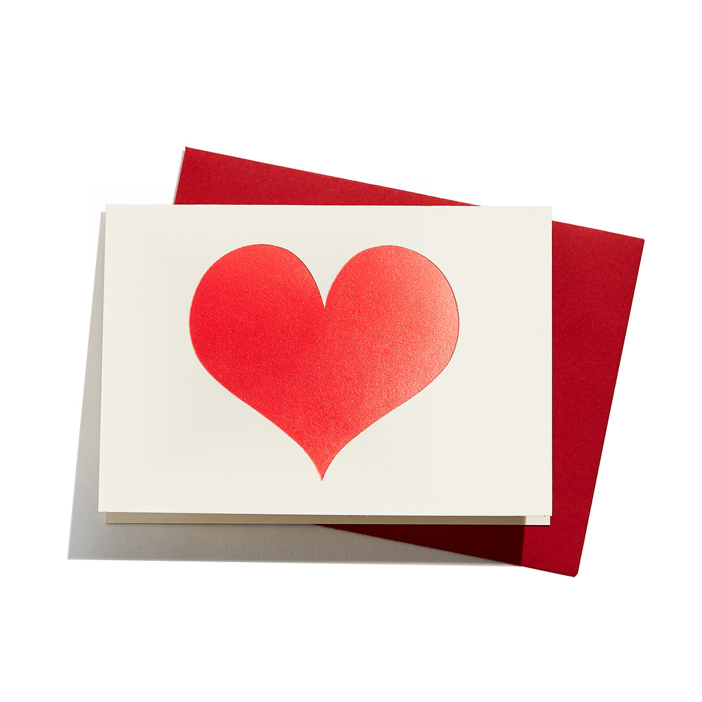 Paper Source Red Heart Cards with Pool Envelopes
