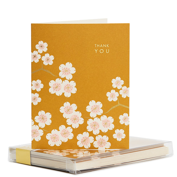 Cherry Blossom Gold Foil Noteset