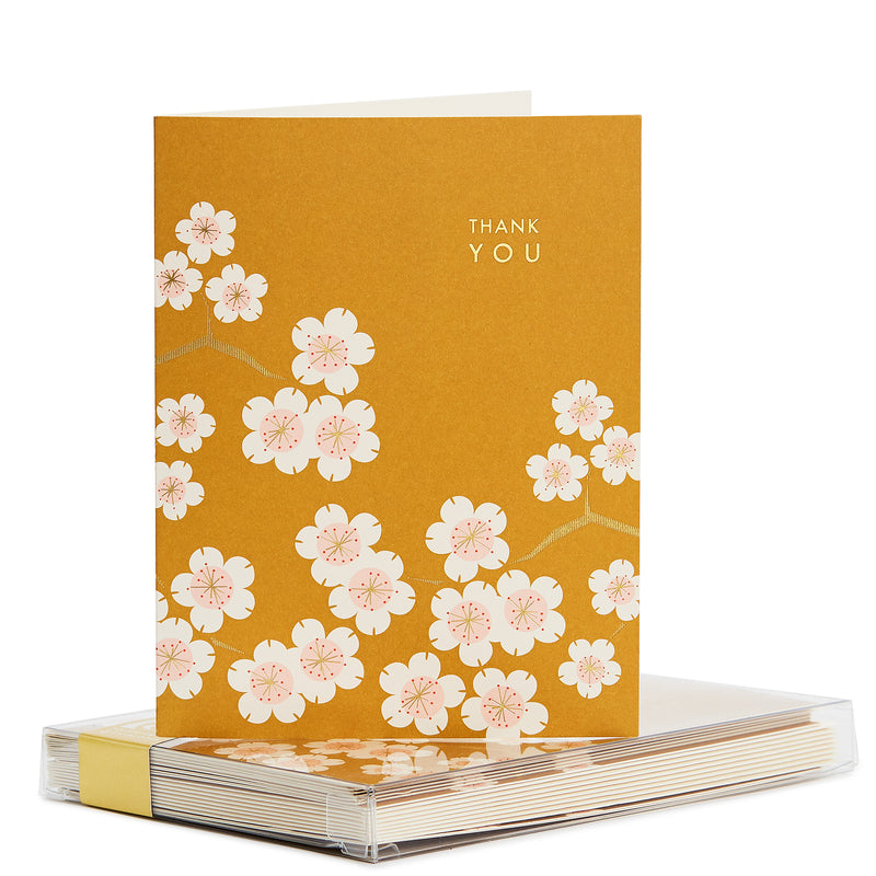 Cherry Blossom Gold Foil Noteset