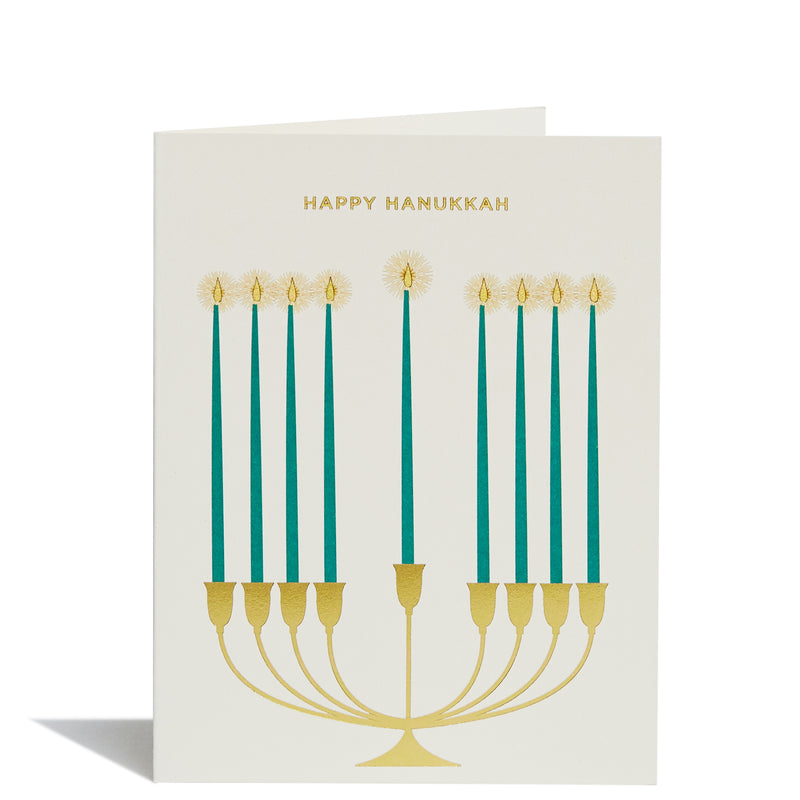 Menorah Foil Card