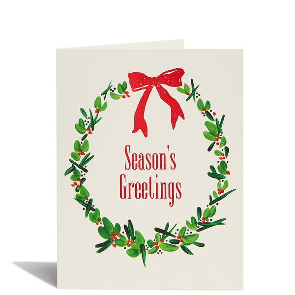 Holiday Wreath Foil Card