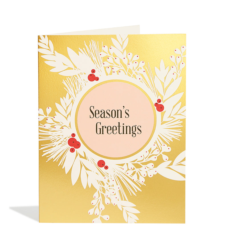 Gilded Wreath Foil Card